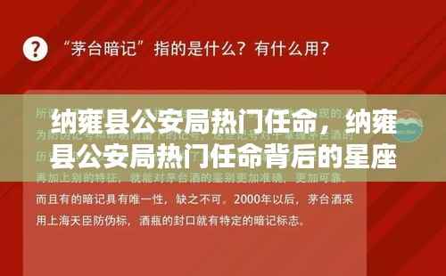纳雍县公安局热门任命及其背后的星座运势解析