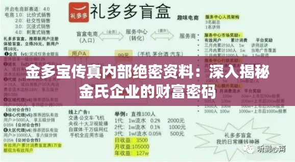 金多宝传真内部绝密资料:深入揭秘金氏企业的财富密码